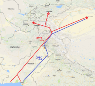 Mapa: Dopravní trasy v rámci koridoru QTTA