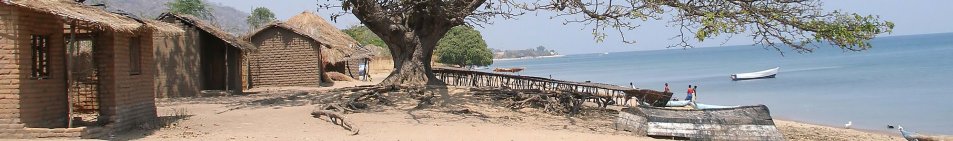 Malawi vesnice na pobřeží